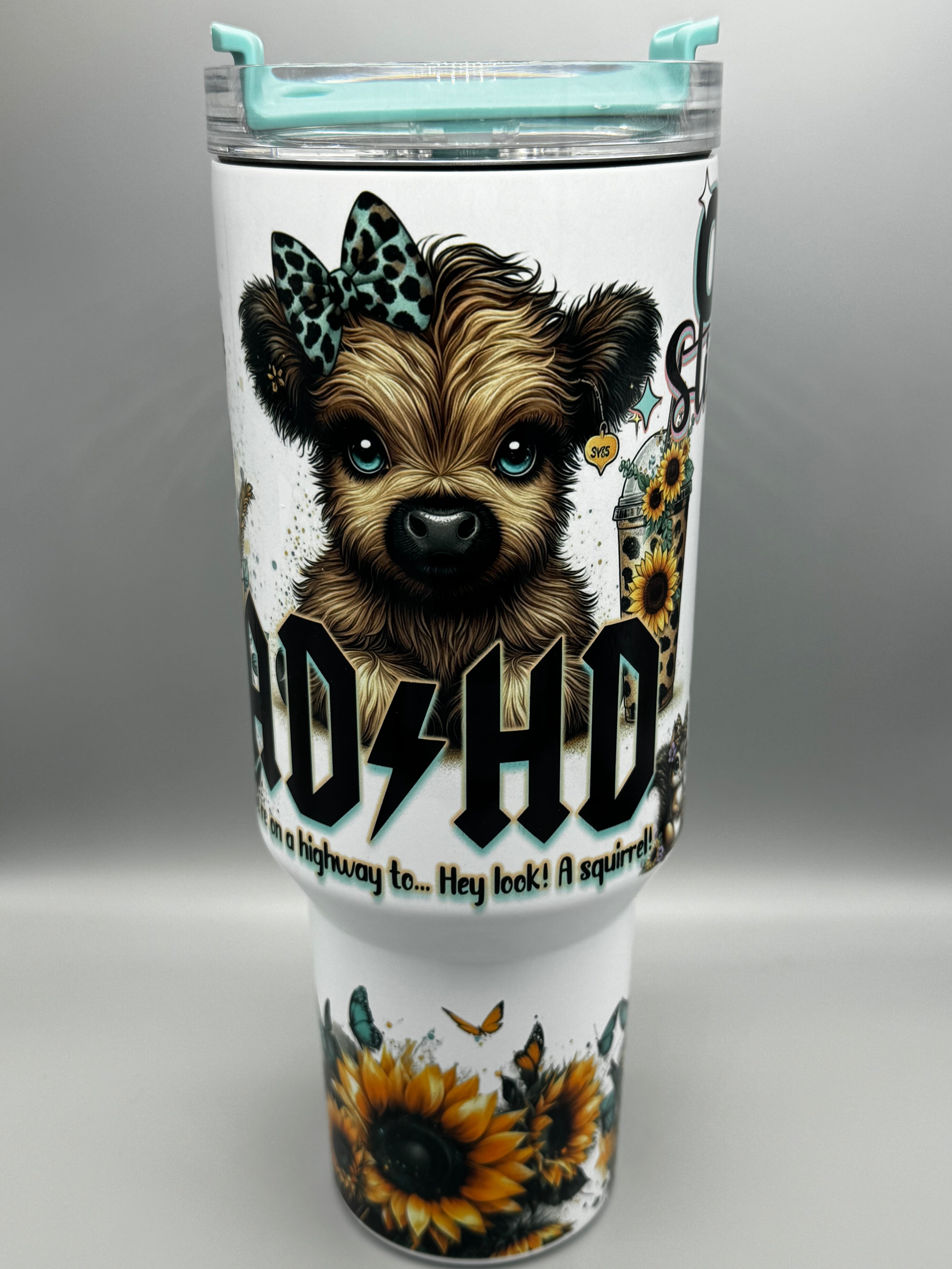 40 oz ADHD Cow Tumbler