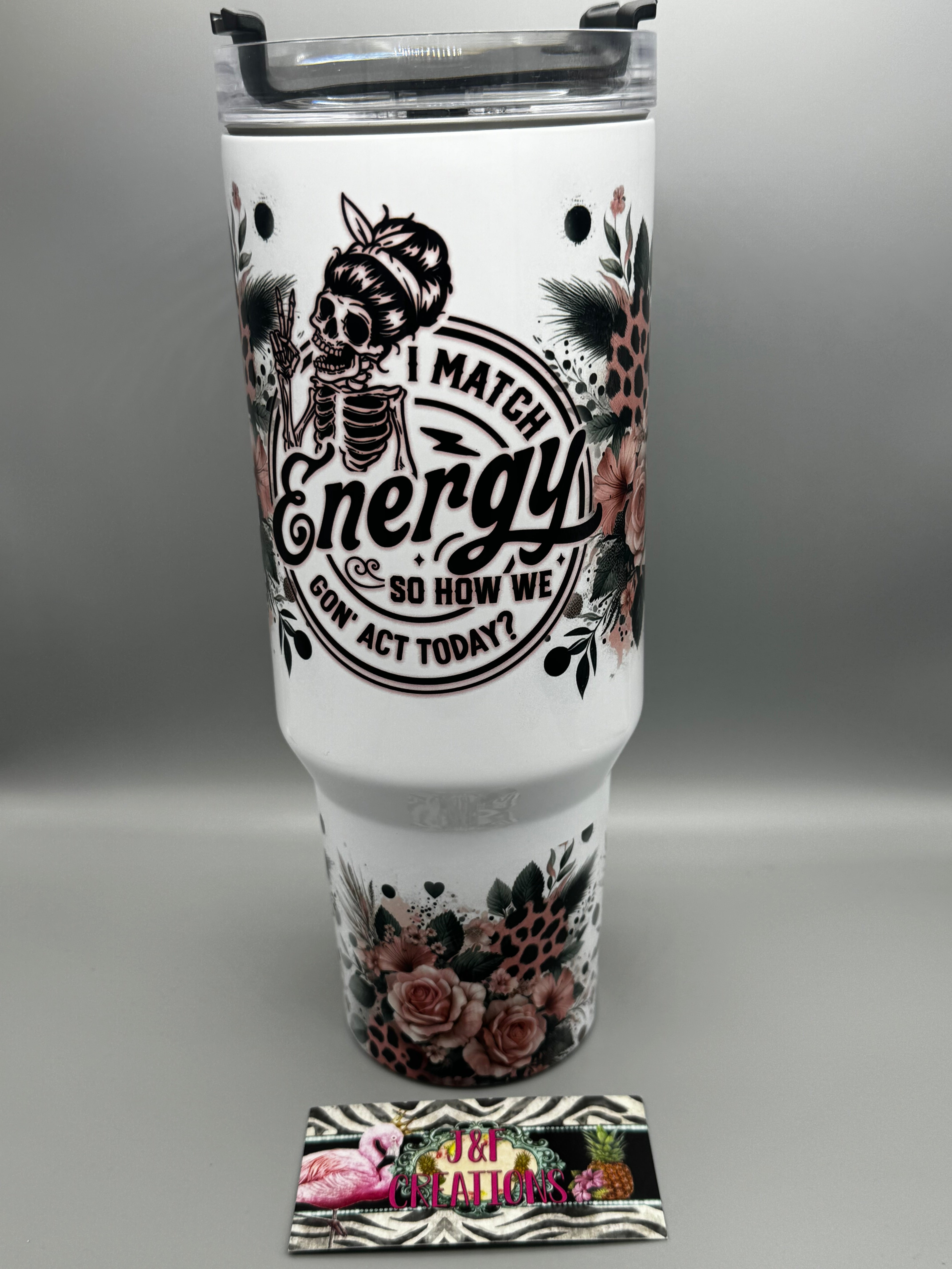 40 oz Match Energy Skeleton Tumbler