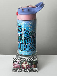 Mermaid vibes Flip Top Water Bottle