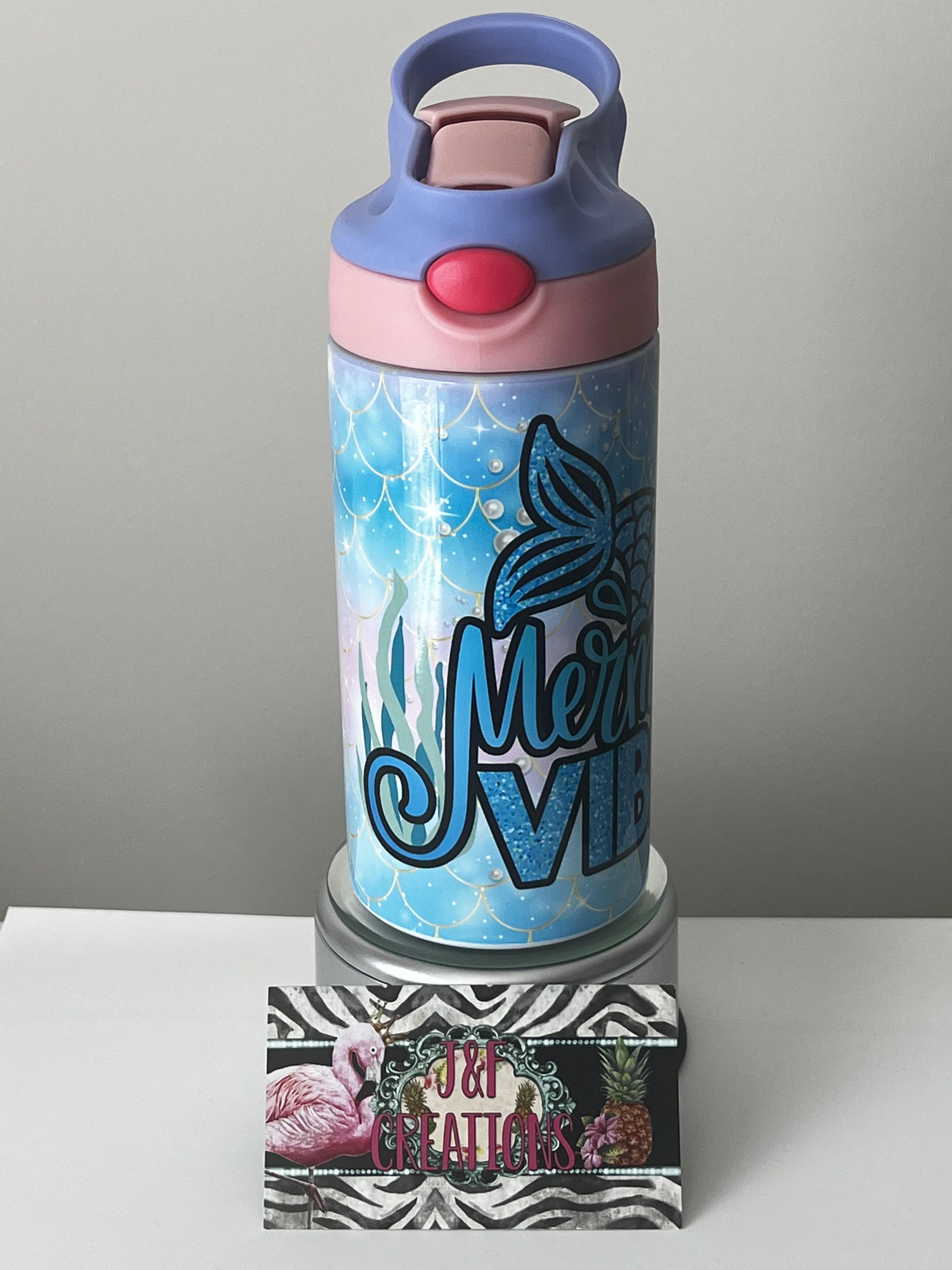 Mermaid vibes Flip Top Water Bottle