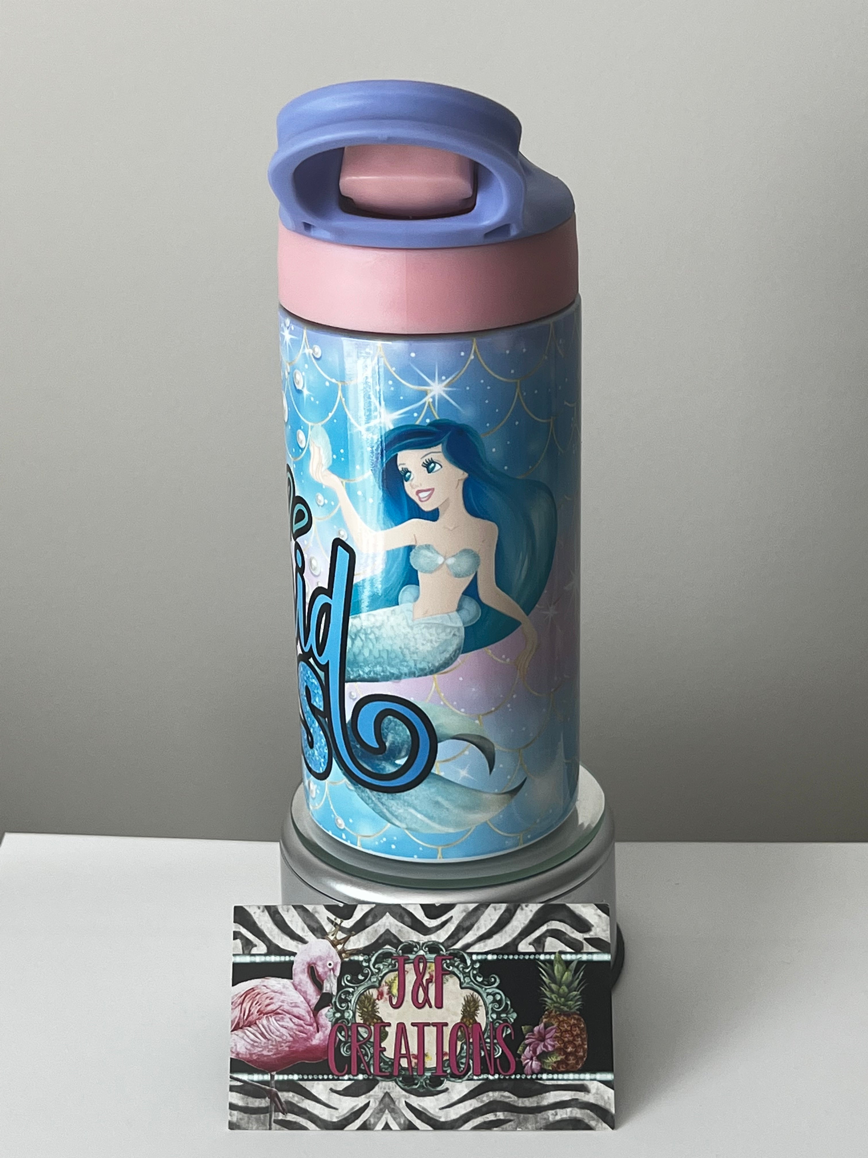 Mermaid vibes Flip Top Water Bottle