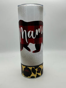 Mama Bear Red Cheetah 20 oz. Tumbler