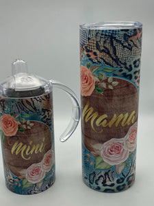 Mommy and Me Snake Skin Tumbler Set!