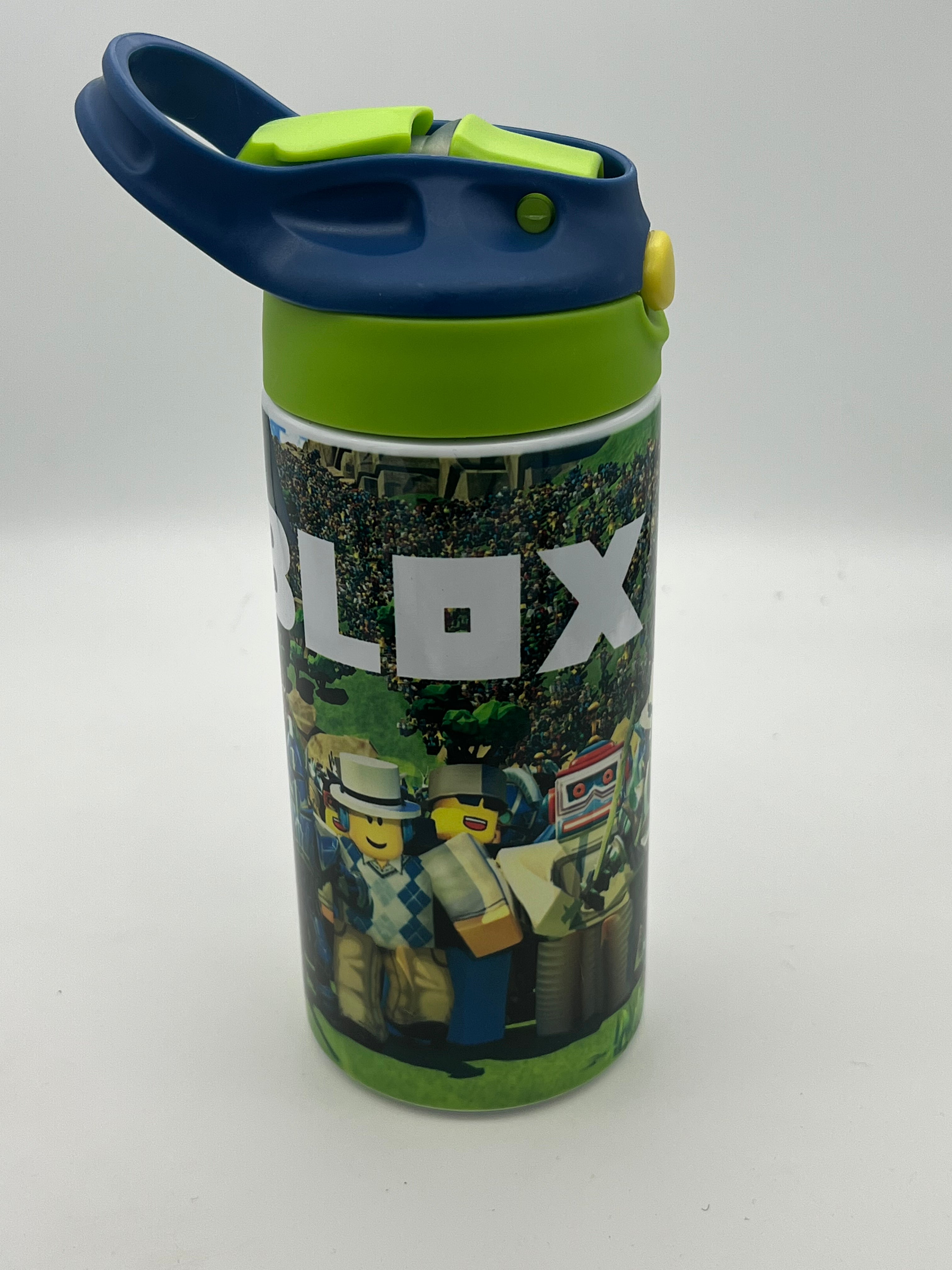 Roblox soccer boy personalized water bottle