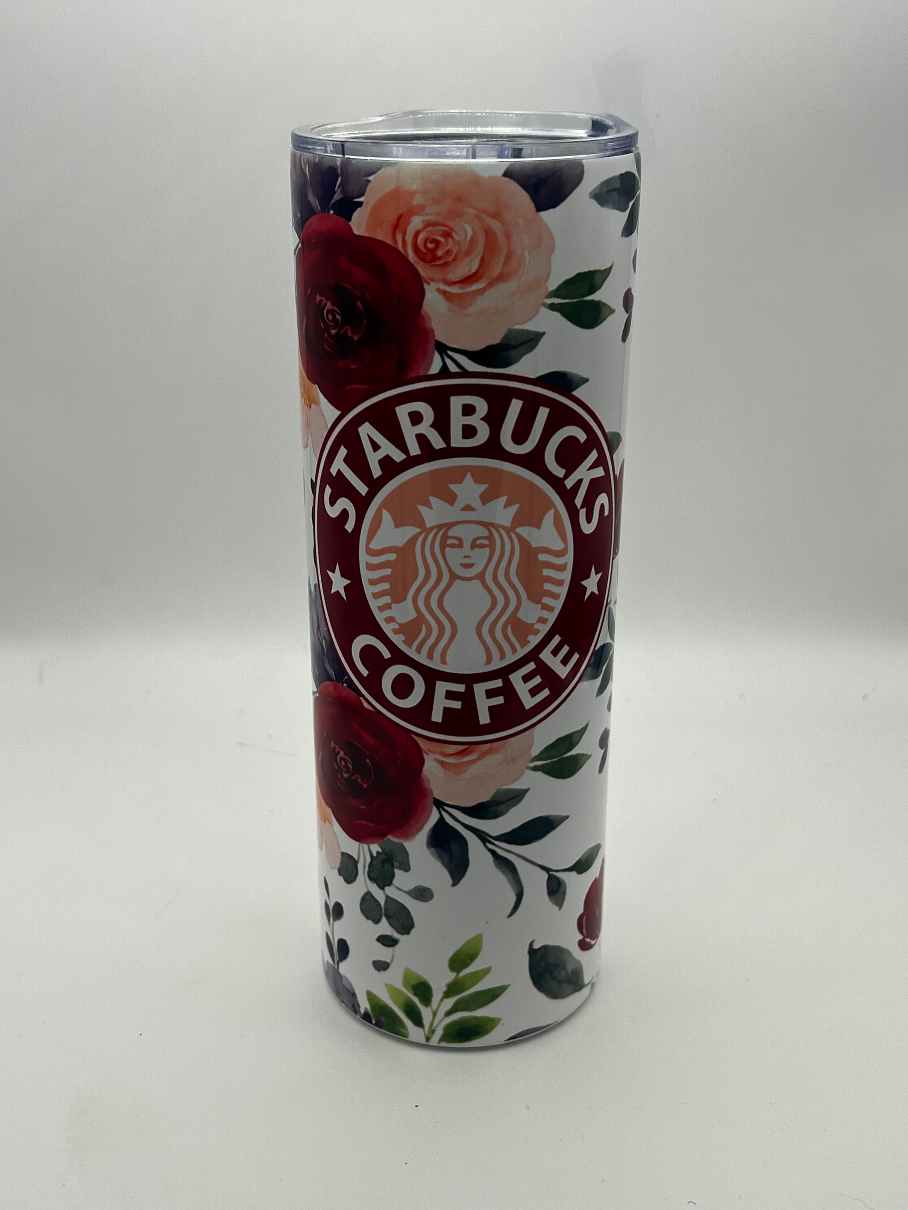 Starbucks red floral 20 oz Tumbler!