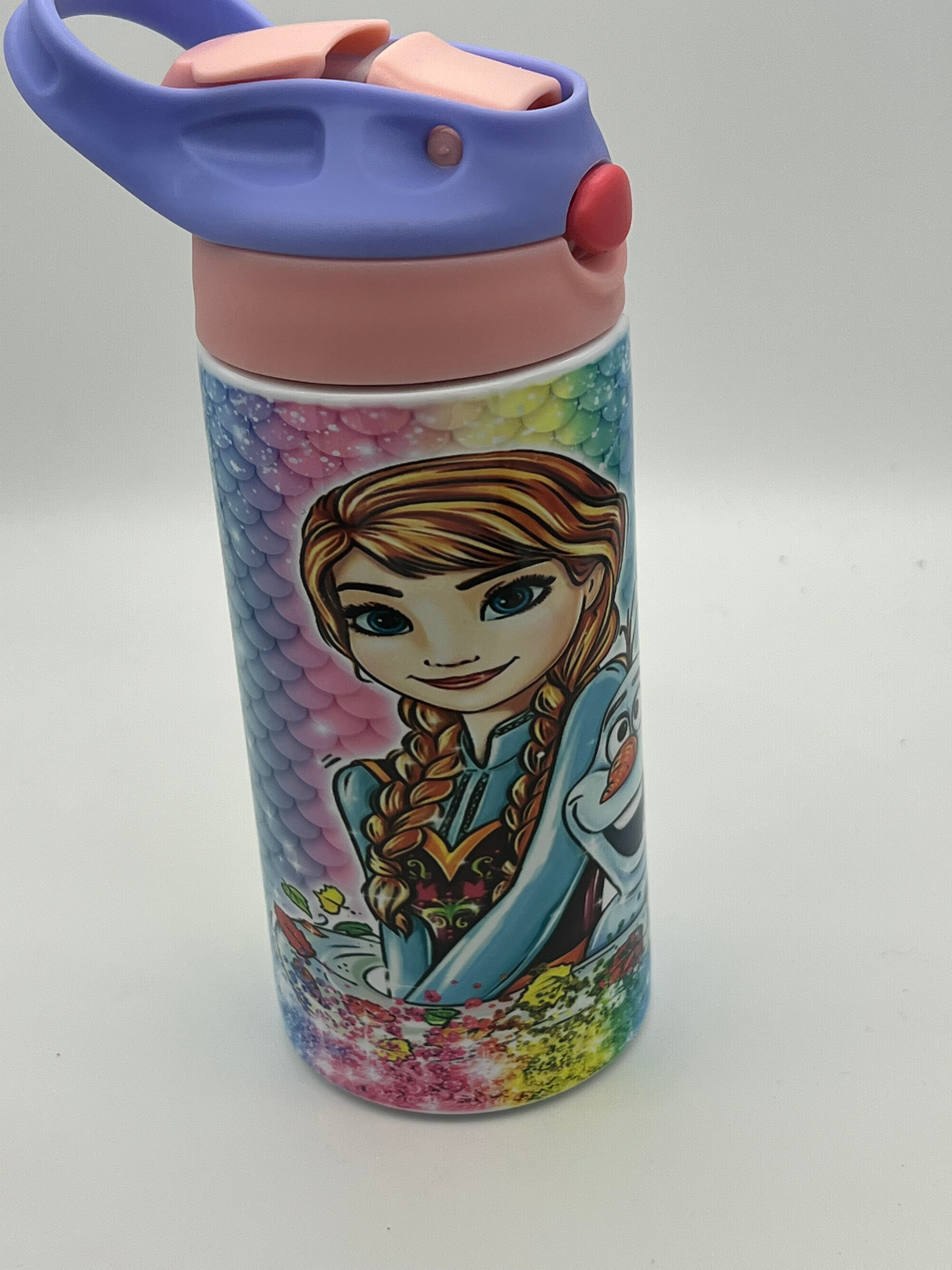 Anna and Elsa Frozen Flip top water bottle