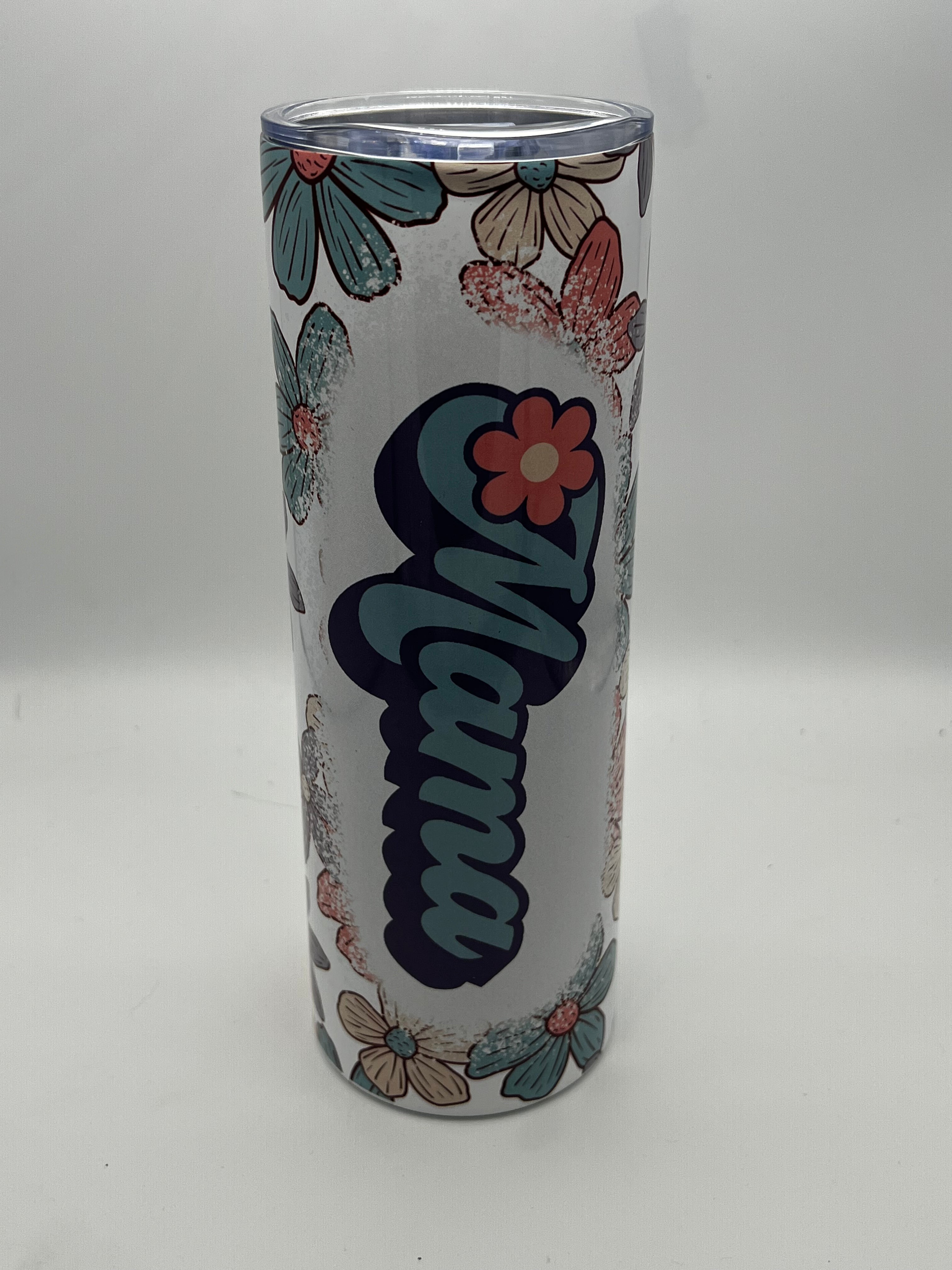 Mama floral 20 oz Tumbler!