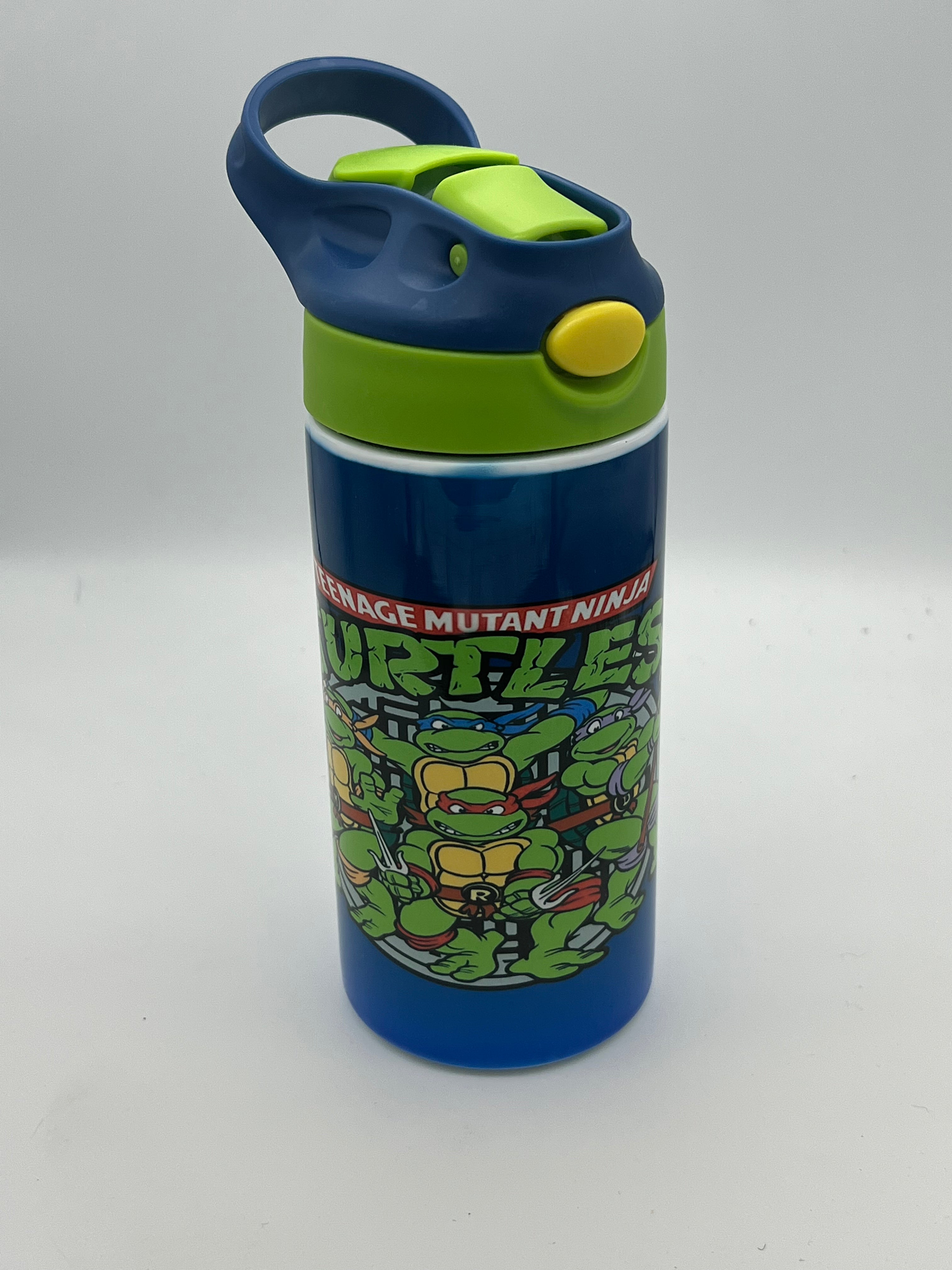 Turtles Kids Flip Top Water Bottle