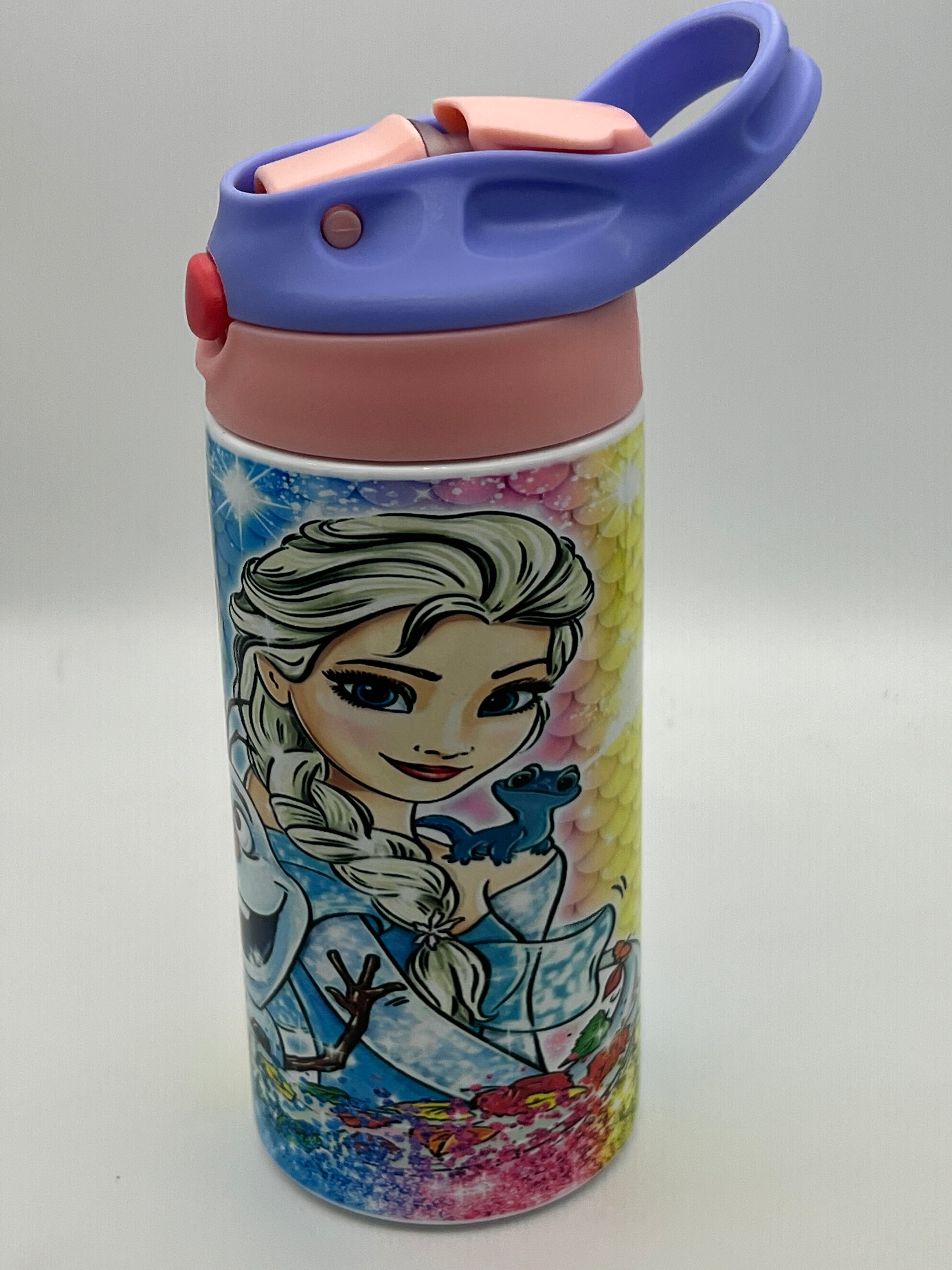 Anna and Elsa Frozen Flip top water bottle